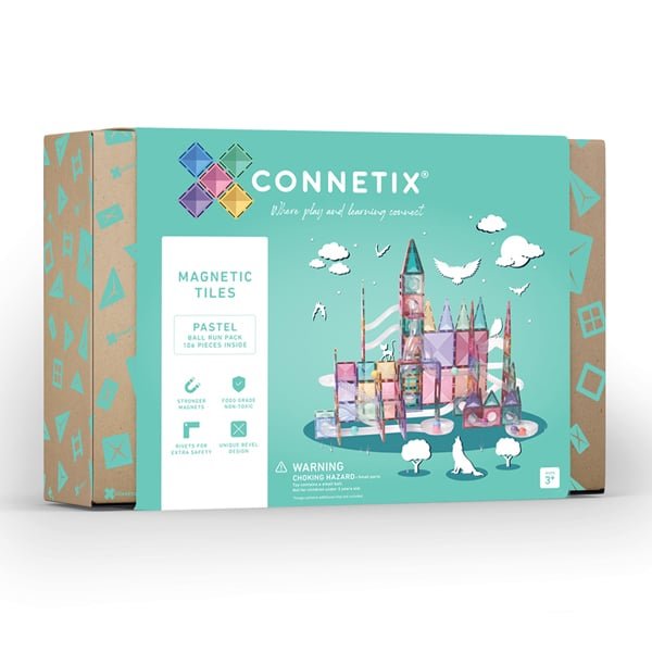 Connetix - Pastel Ball Run Pack - Knikkerbaan set 106 st - Playlaan