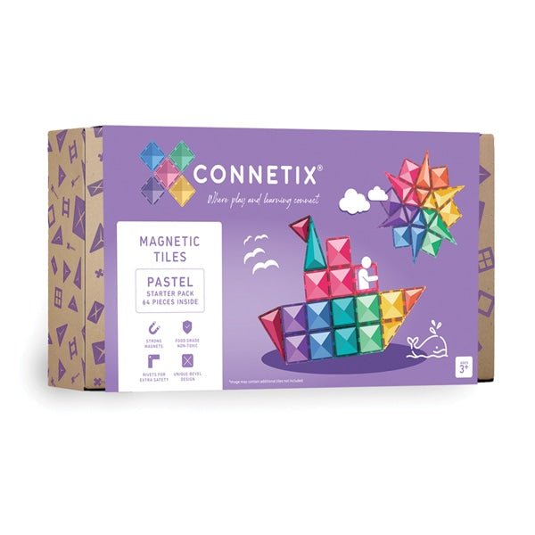 Connetix - Pastel Magnetische Tegels Starter Pack set 64st - Playlaan