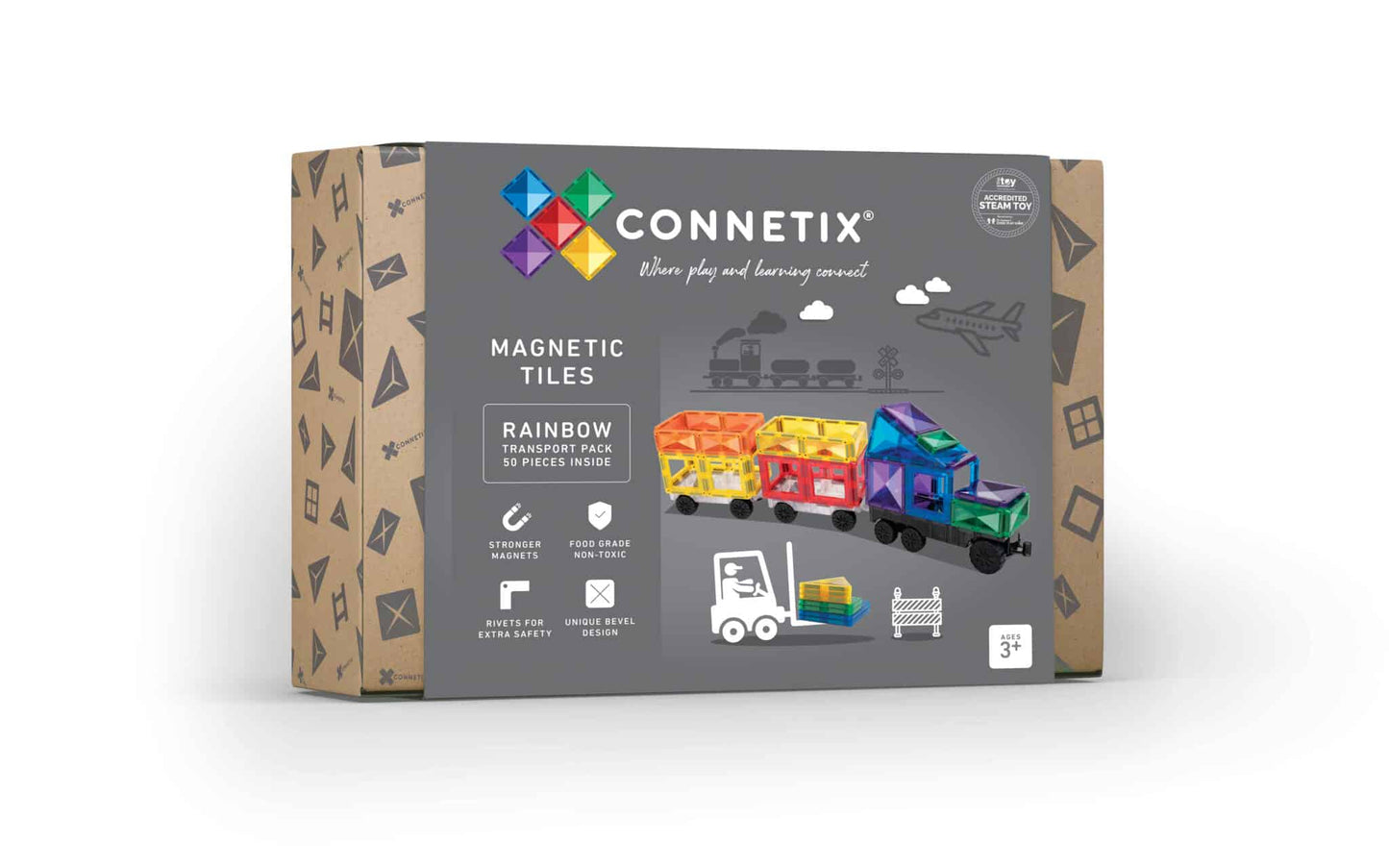Connetix - Rainbow Transport Pack set van 50 stuks - Playlaan