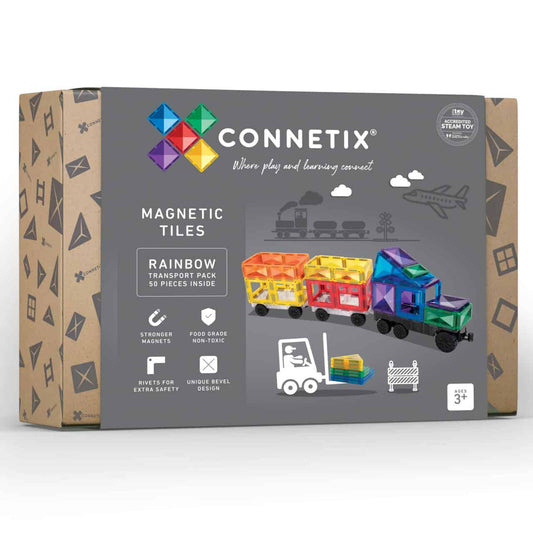 Connetix - Rainbow Transport Pack set van 50 stuks - Playlaan