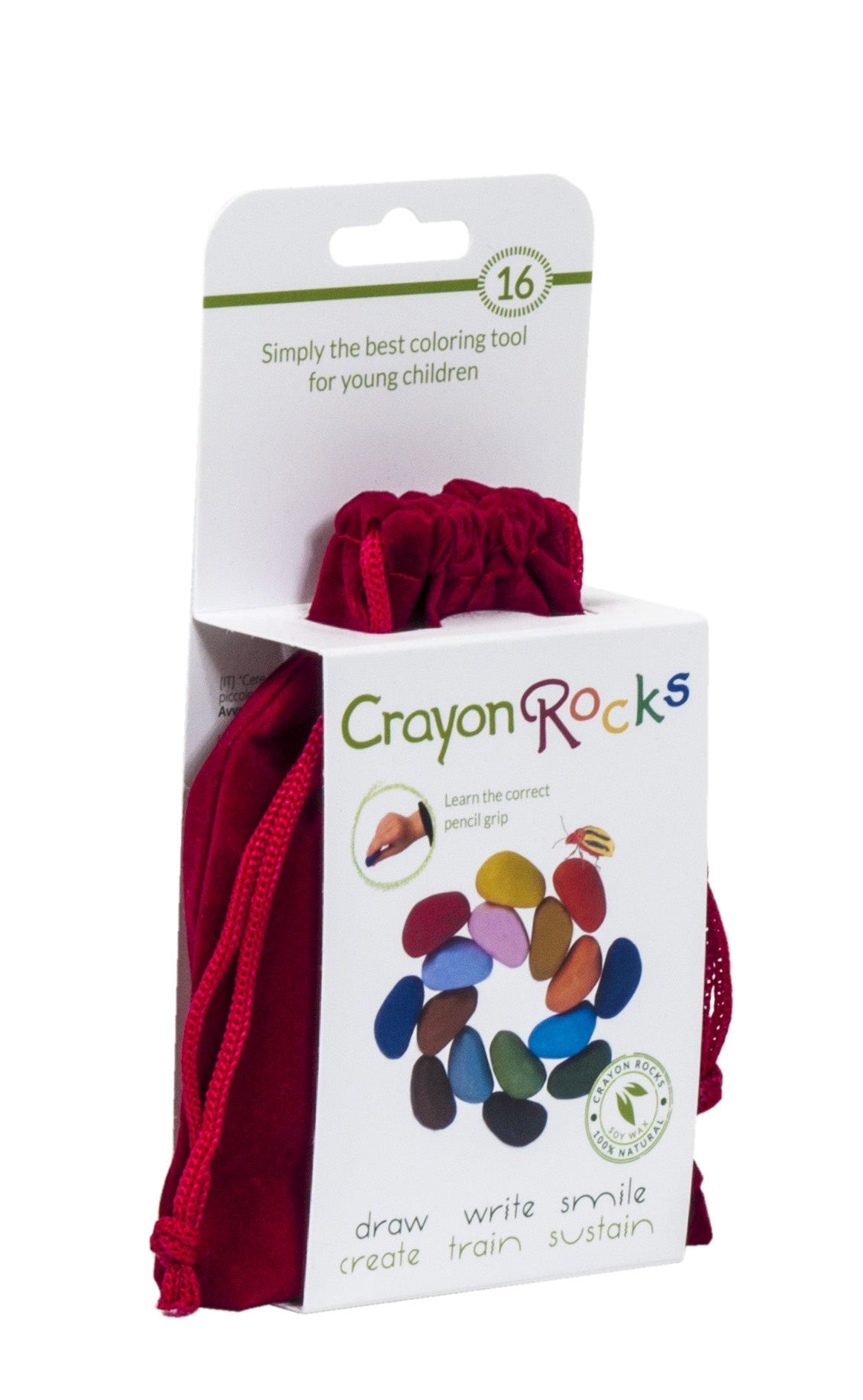 Crayon Rocks - Crayon Rocks 16 stuks in Rode Zakje - Playlaan