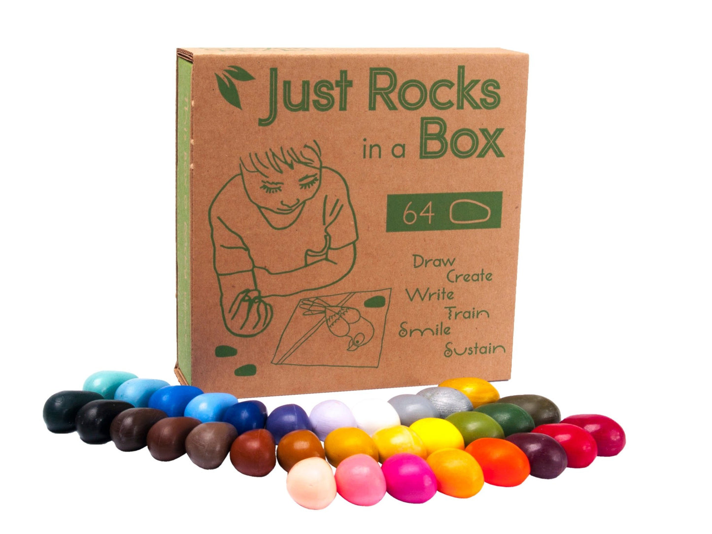 Crayon Rocks - Just Rocks In A Box - 32 Kleuren - 64 Krijtjes - Playlaan