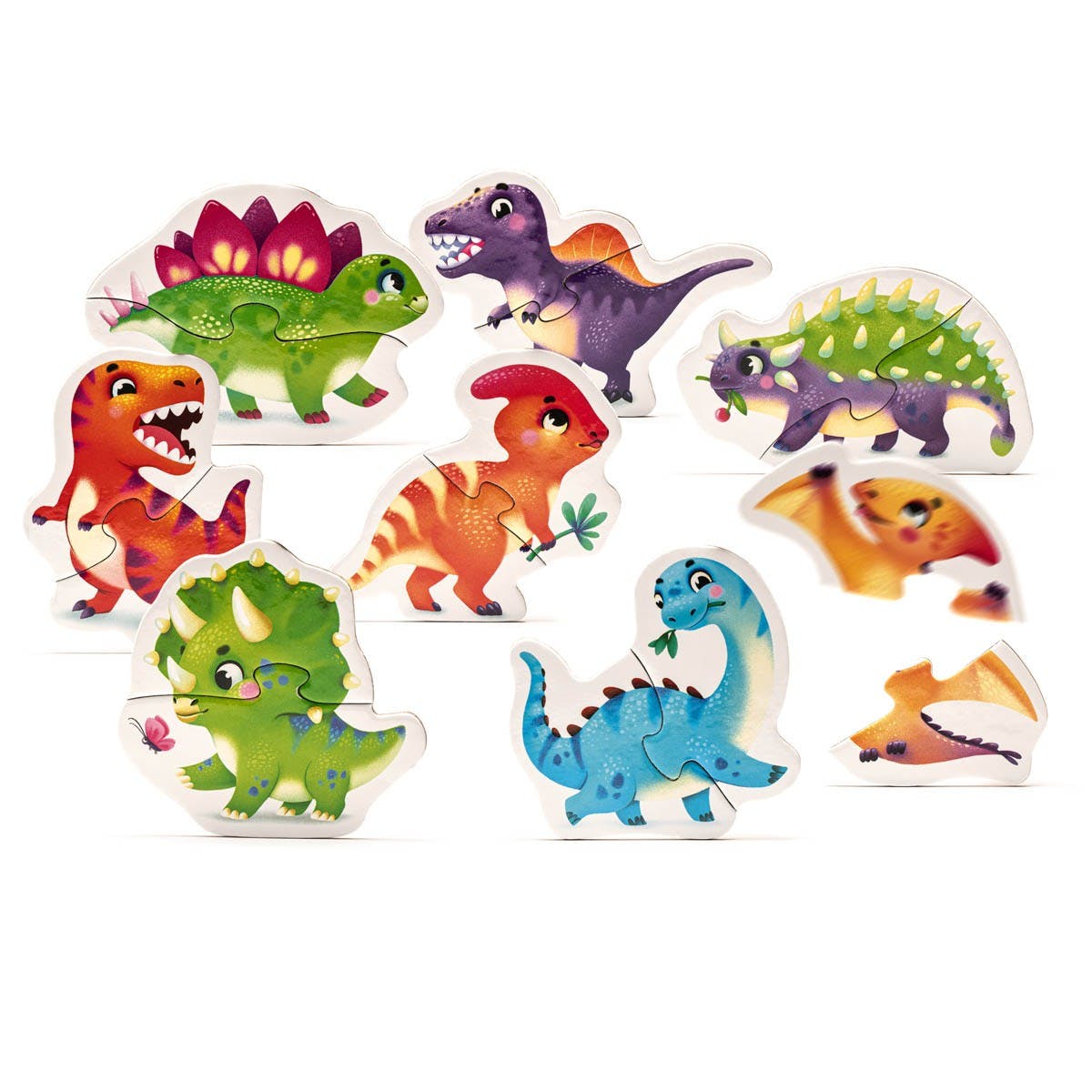 Cubika - Puzzles 8 in 1 "Happy dinosaurs" - Playlaan