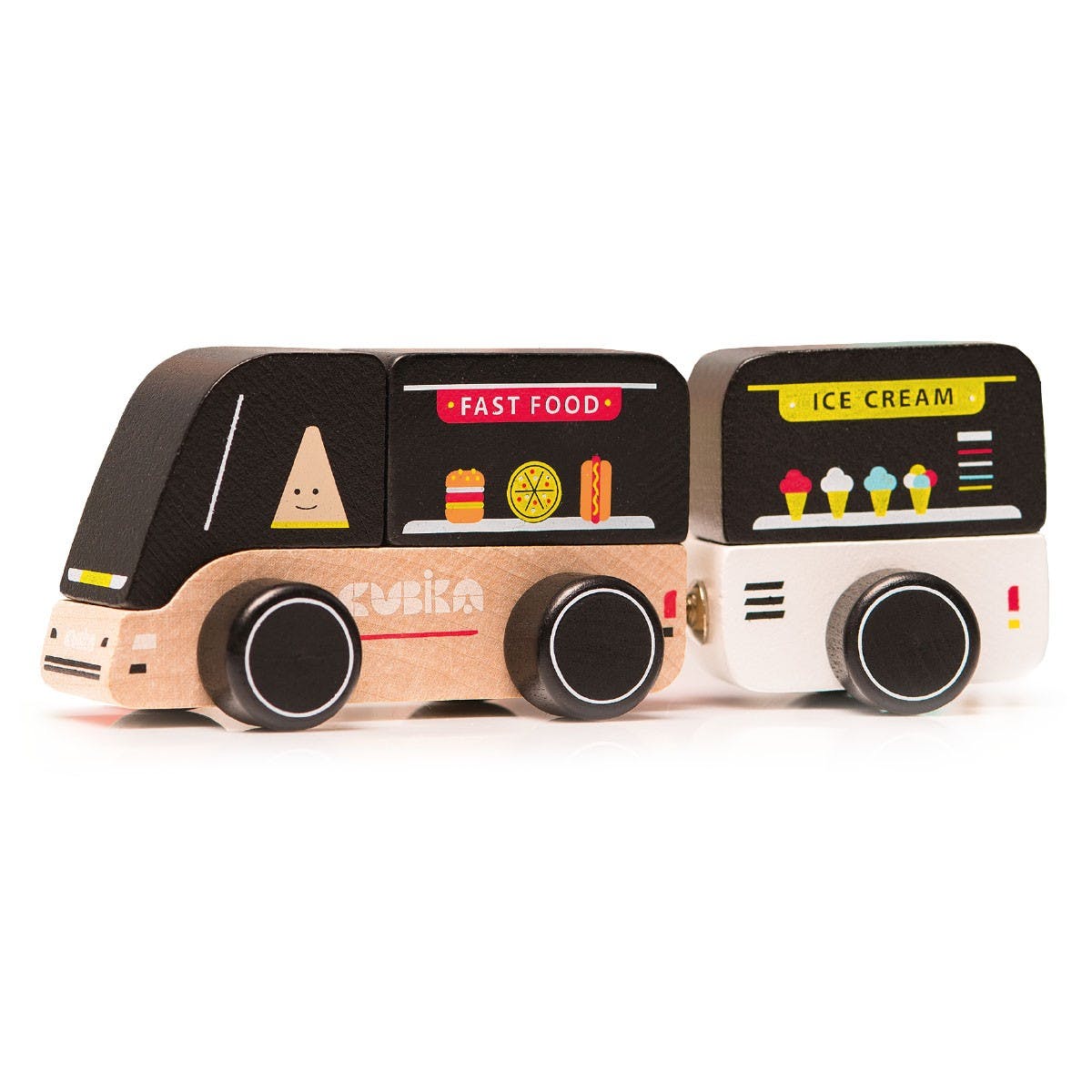 Cubika - Wooden toy-car " Food truck" - Playlaan