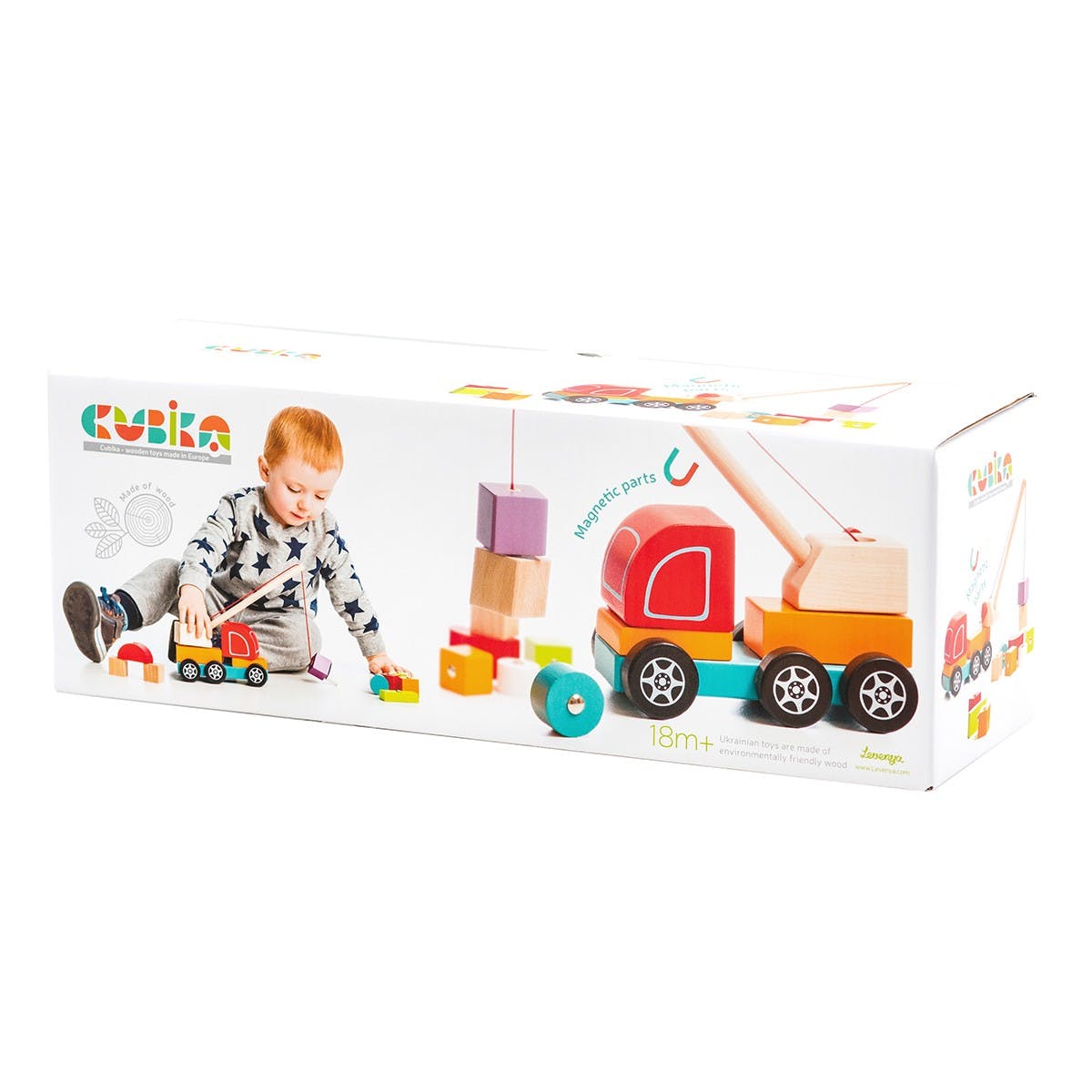 Cubika - Wooden toy "Crane truck" - Playlaan