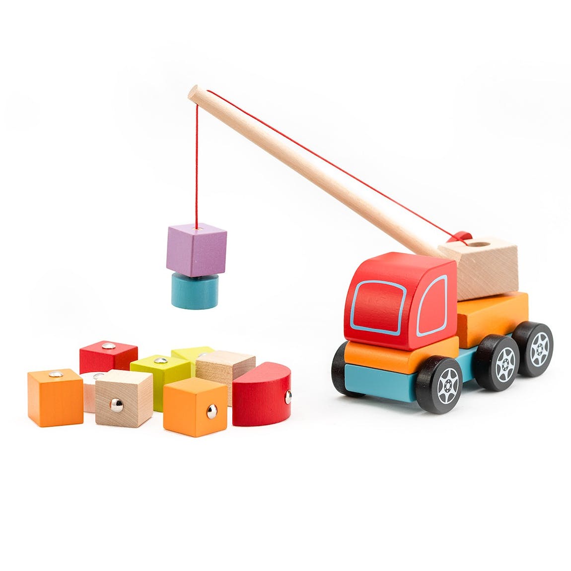 Cubika - Wooden toy "Crane truck" - Playlaan