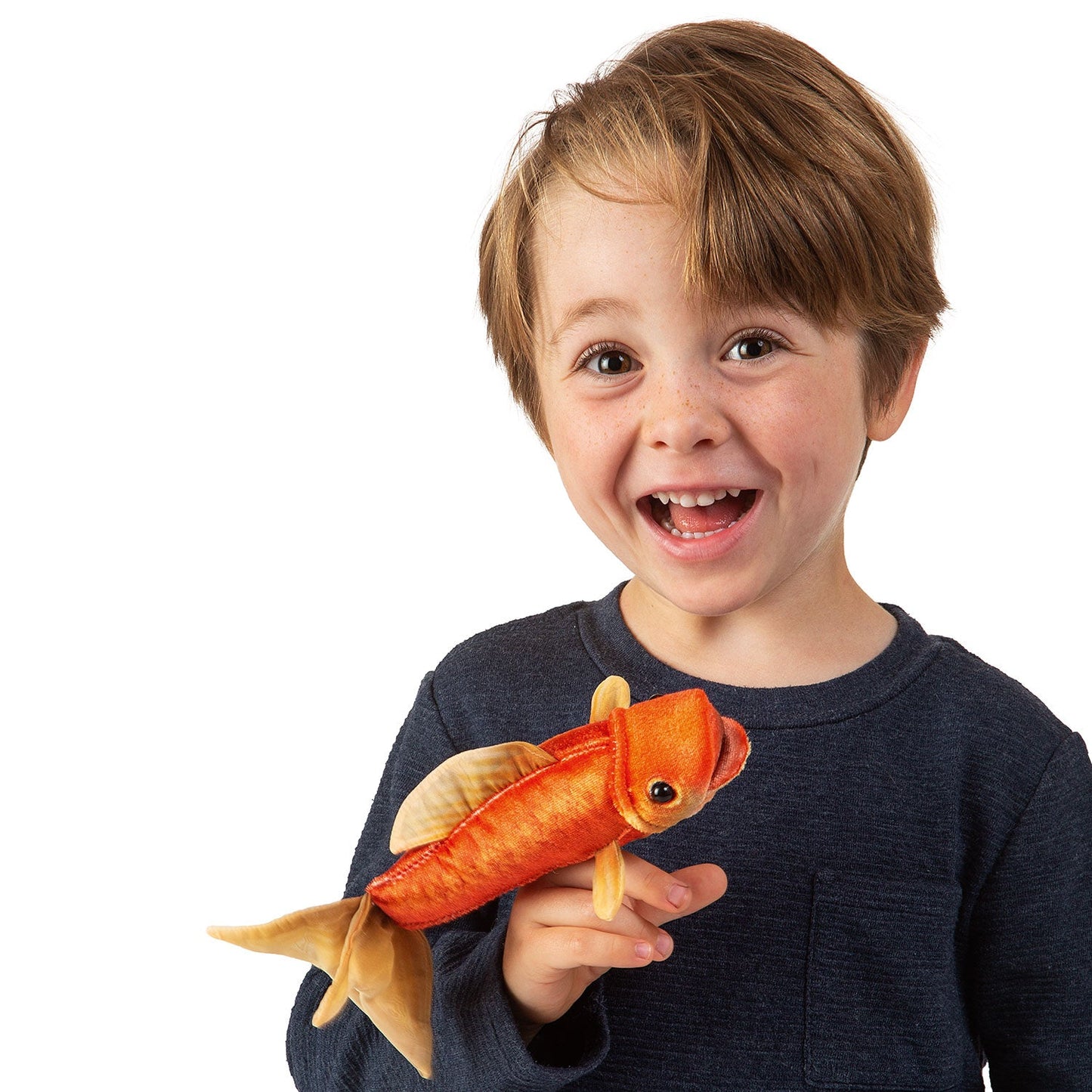 Folkmanis - Vinger poppetje - Mini Goldfish - Playlaan