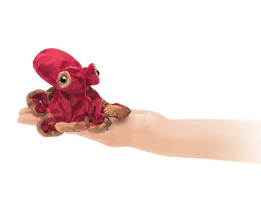 Folkmanis - Vinger poppetje - Mini Rode Octopus - Playlaan
