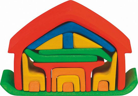 Gluckskafer - Huis Met Meubelen Rood /Blauw - Playlaan