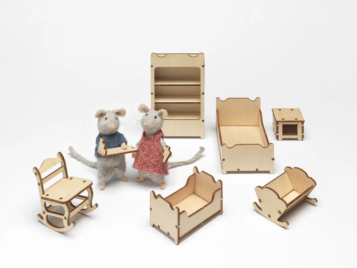 Het Muizenhuis - Kids Diy Dollhouse Furniture Kit - Bedroom (Scale 1:12) - Playlaan