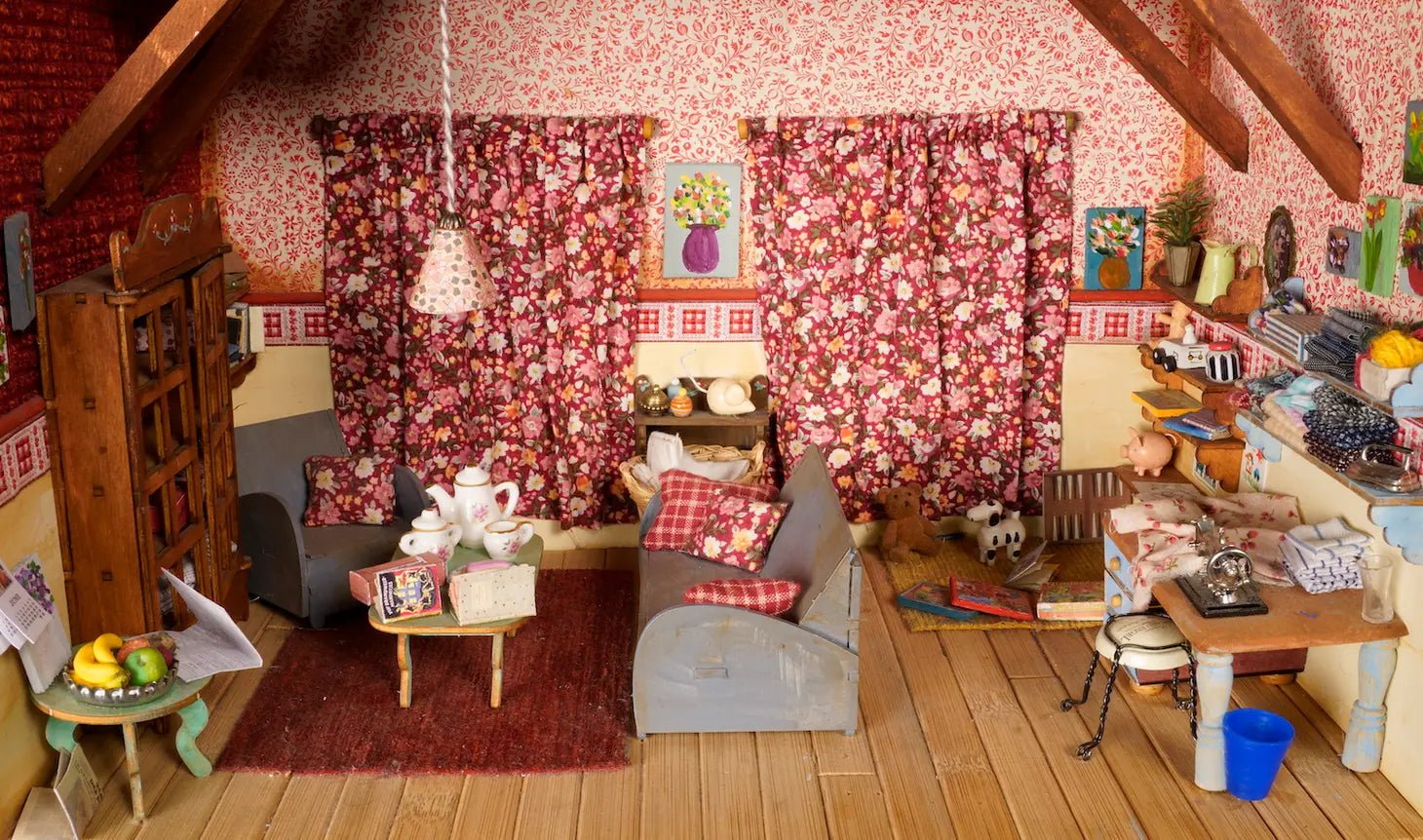 Het Muizenhuis - Kids Diy Dollhouse Furniture Kit - Living Room (Scale 1:12) - Playlaan
