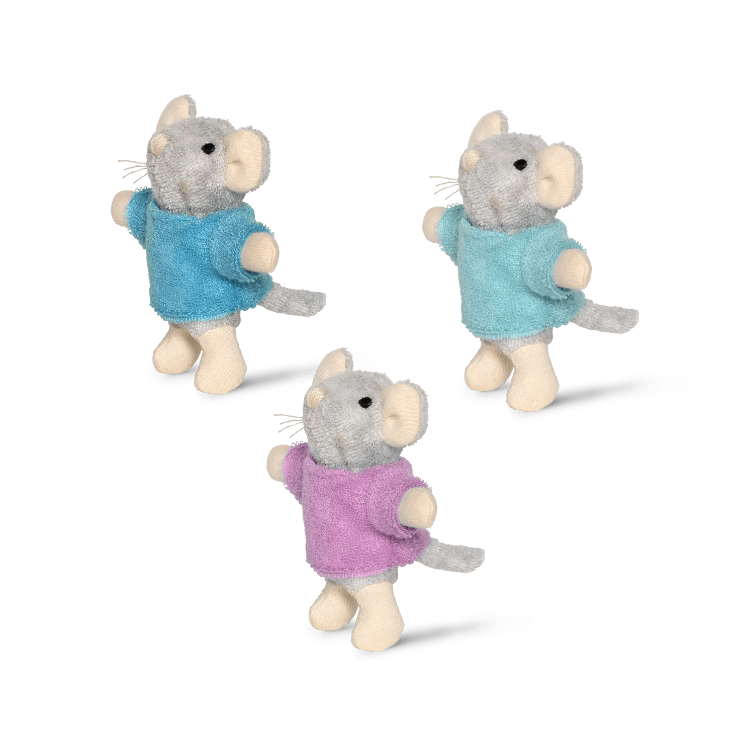 Het Muizenhuis - Kids Plush Toy - Mouse Triplets (8Cm) - Playlaan