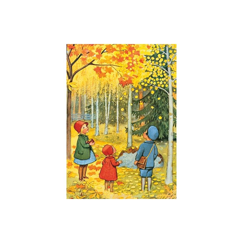 Hjelm Förlag - Ansichtkaart Oktober Elsa Beskow - Playlaan