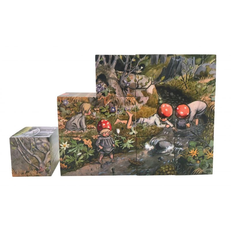 Hjelm Förlag - De Kabouterkinderen Elsa Beskow - Kubus puzzels - Playlaan