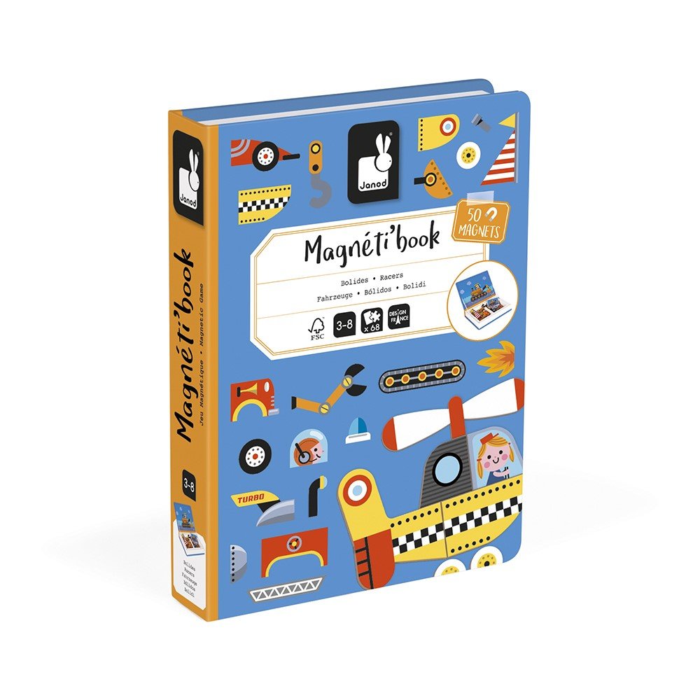 Janod - Magneetboek Racers - Playlaan