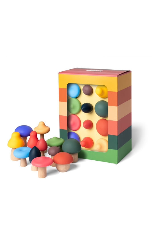 Little L Soft Toys - Mushrooms Full Color - Champignon Multicolor - Playlaan