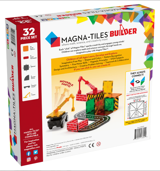 Magna-Tiles - Magnetische Tegels Builder set van 32 stuks - Playlaan