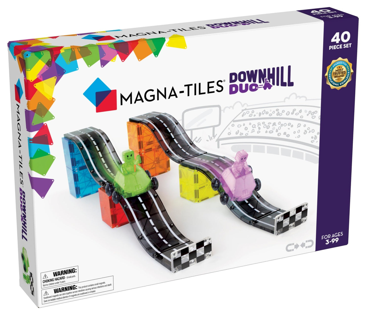 Magna-Tiles - Magnetische Tegels Downhill Duo set van 40 - Playlaan
