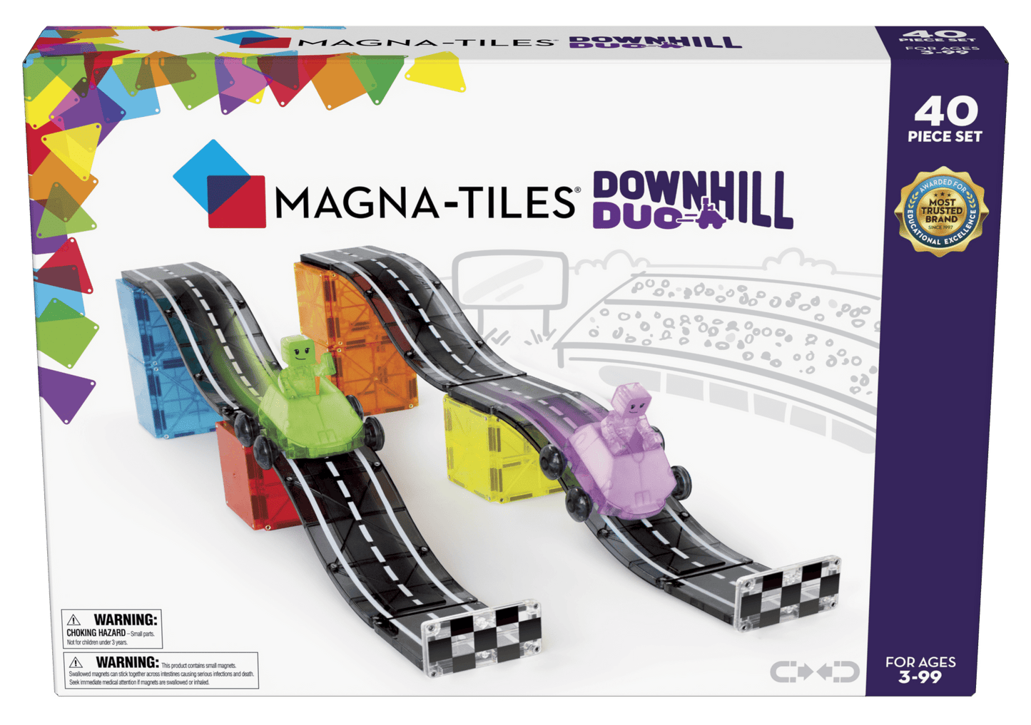 Magna-Tiles - Magnetische Tegels Downhill Duo set van 40 - Playlaan