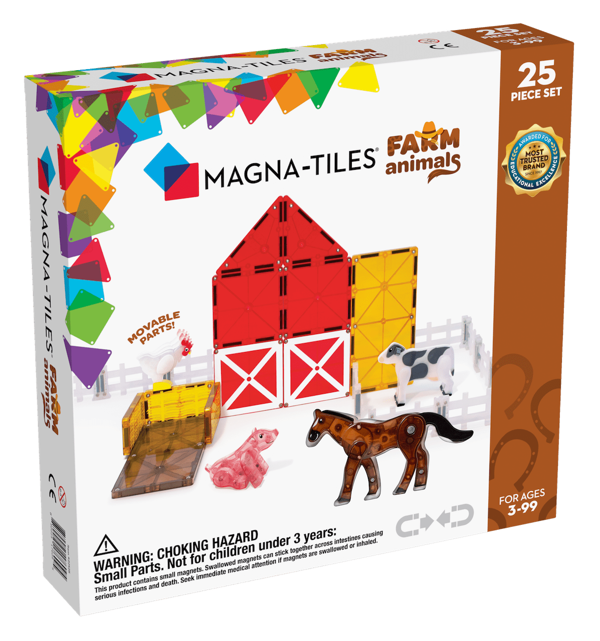 Magna-Tiles - Magnetische Tegels Farm Animals set van 25 stuks - Playlaan