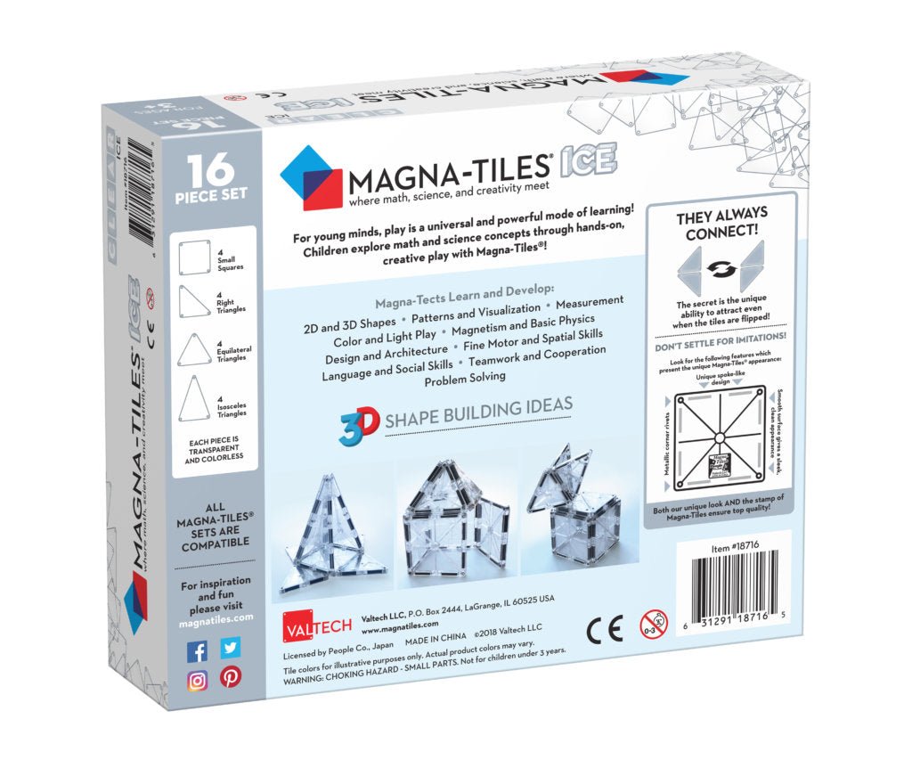 Magna-Tiles - Magnetische Tegels Ice set van 16 stuks - Playlaan