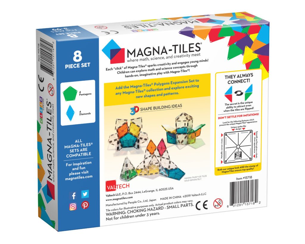 Magna-Tiles - Magnetische Tegels Polygons 8 Piece Expansion Set - Playlaan