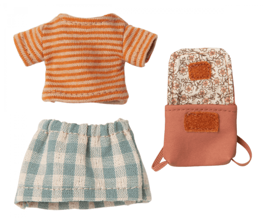 Maileg - Clothes And Bag, Big Sister Mouse - Old Rose - Playlaan