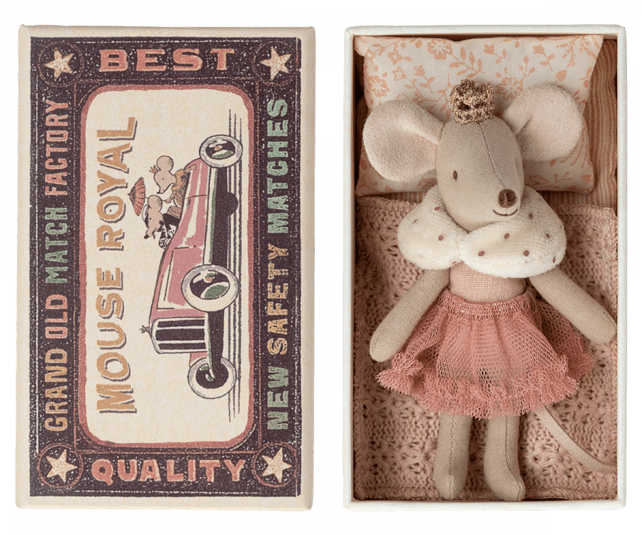 Maileg - Princess Mouse, Little Sister in Matchbox - Playlaan