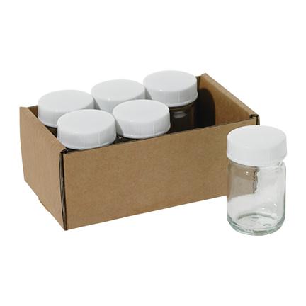 Mercurius - Glazen Potje met Deksel voor Verf 50 ml - 6 stuks - Playlaan