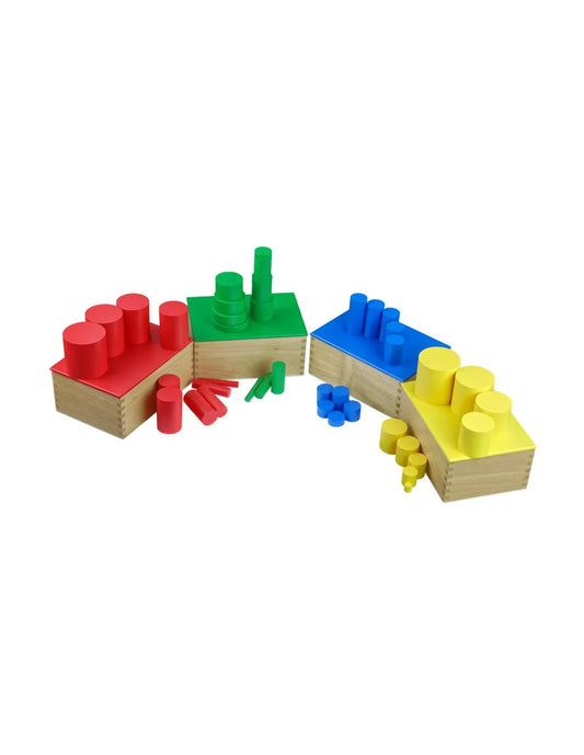 Moyo Montessori - Gekleurde cilinders - Playlaan