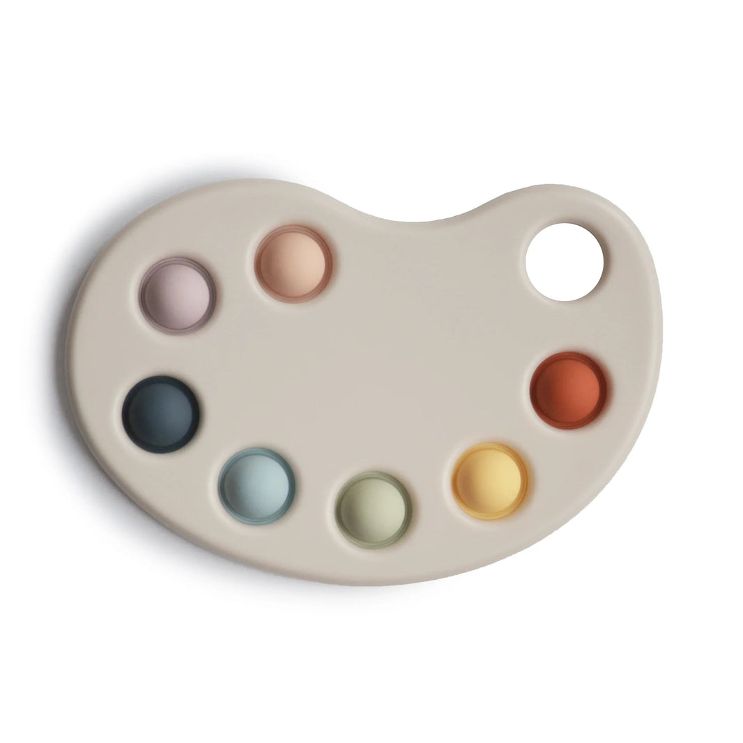 Mushie - Press Toy Sensorisch Verfpalet - Multi - Playlaan