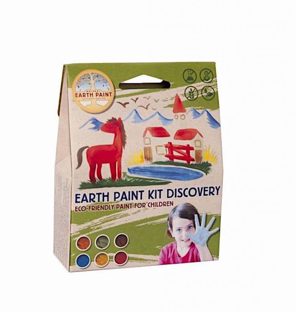 Natural Earth Paint - Earth Paint Kinderverf Ontdekkingsset klein 6 kleuren - 1 L - Playlaan