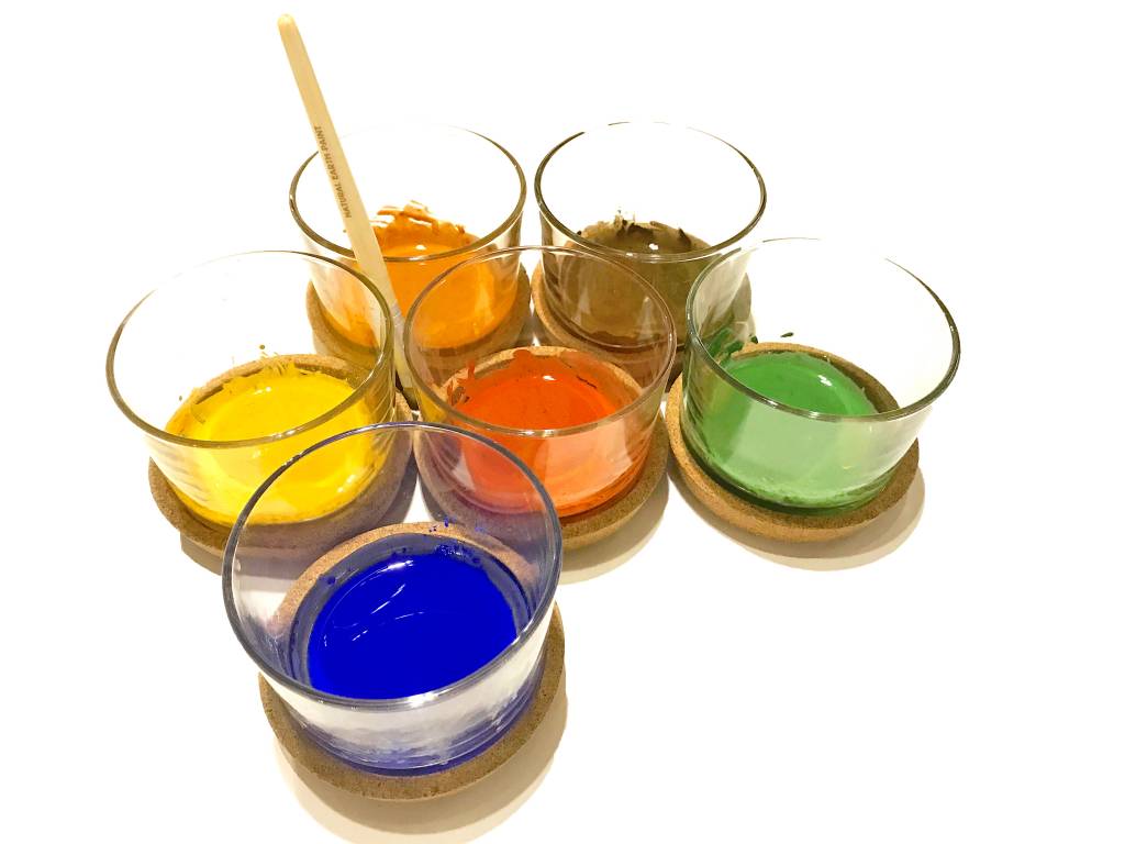 Natural Earth Paint - Earth Paint Kinderverf Ontdekkingsset klein 6 kleuren - 1 L - Playlaan