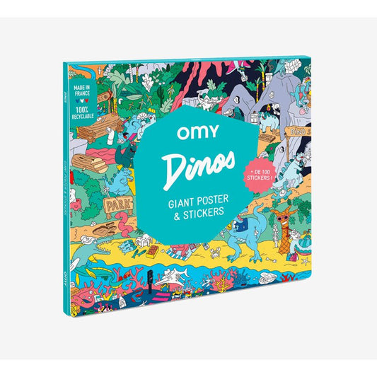 Omy - Dino - Stickers poster 70 x 100 cm - Playlaan