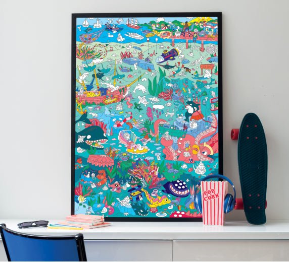 Omy - Ocean - Sticker poster 70 x 100 cm - Playlaan