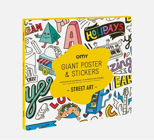 Omy - Street art - Giant poster and stickers 70 x 100 cm - Playlaan