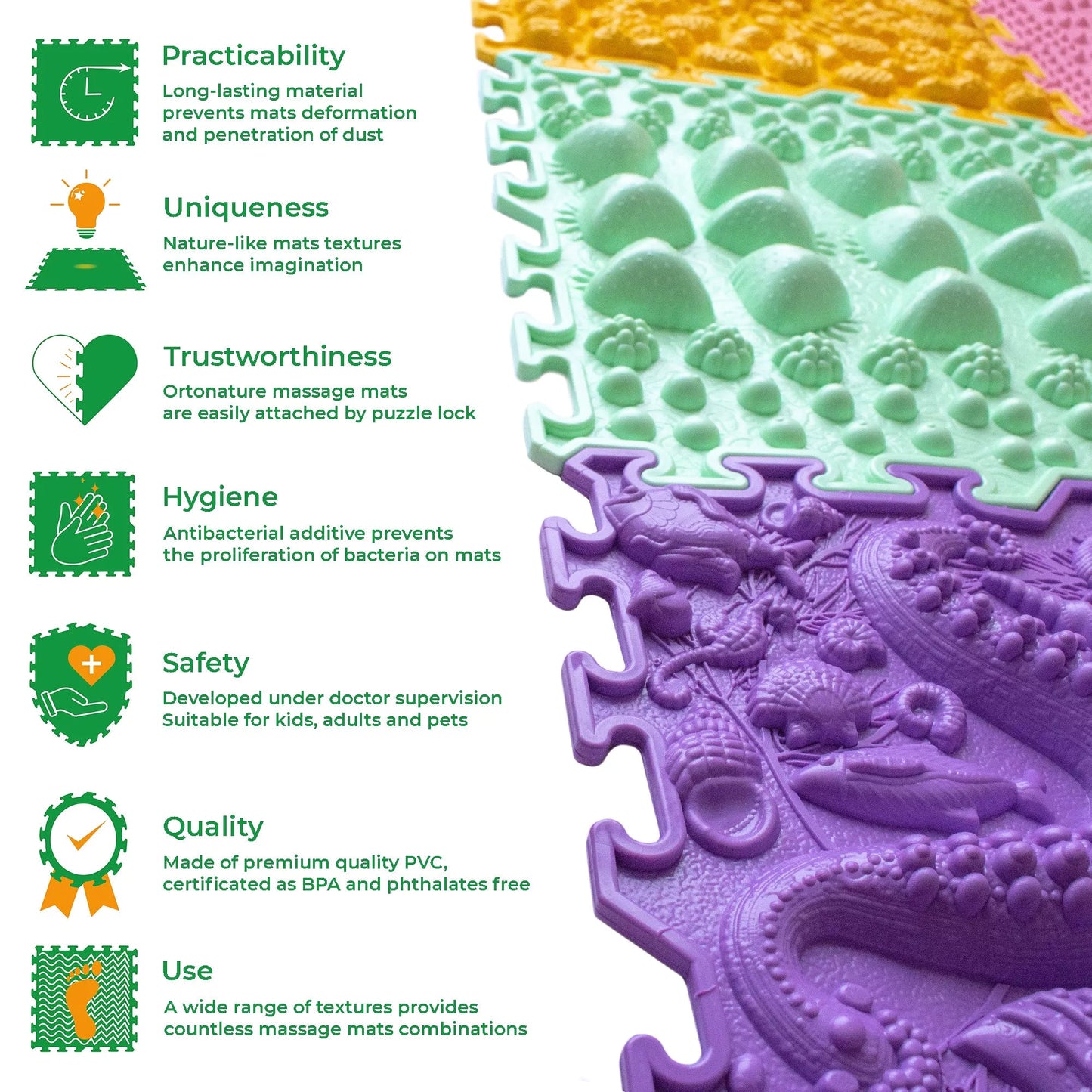 Ortonature - Orthopedische puzzel vloermat - Morning Miracle 10st - Playlaan