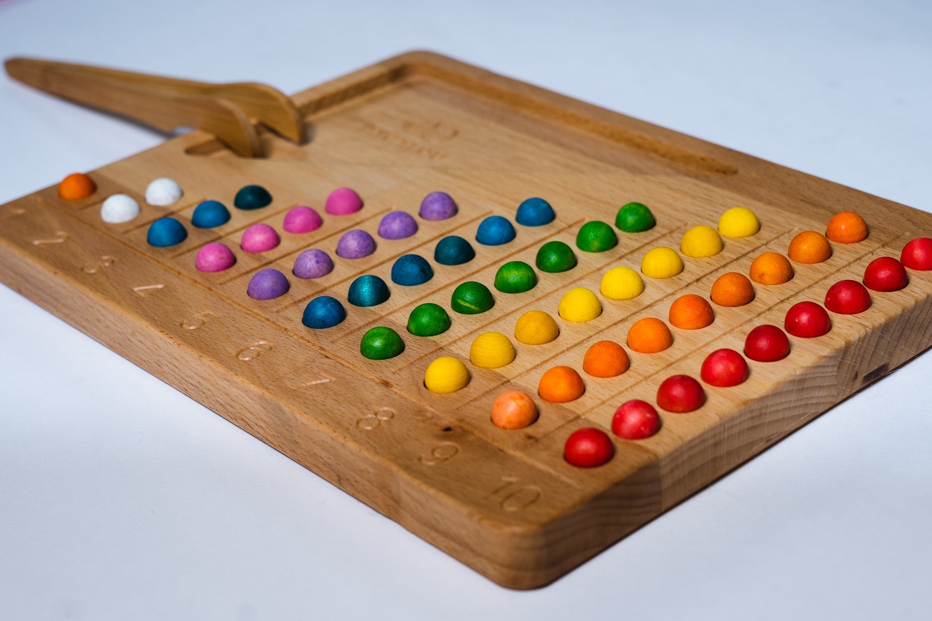 Pagalou - 1 To 10 Counting Board With Wooden Balls - Playlaan