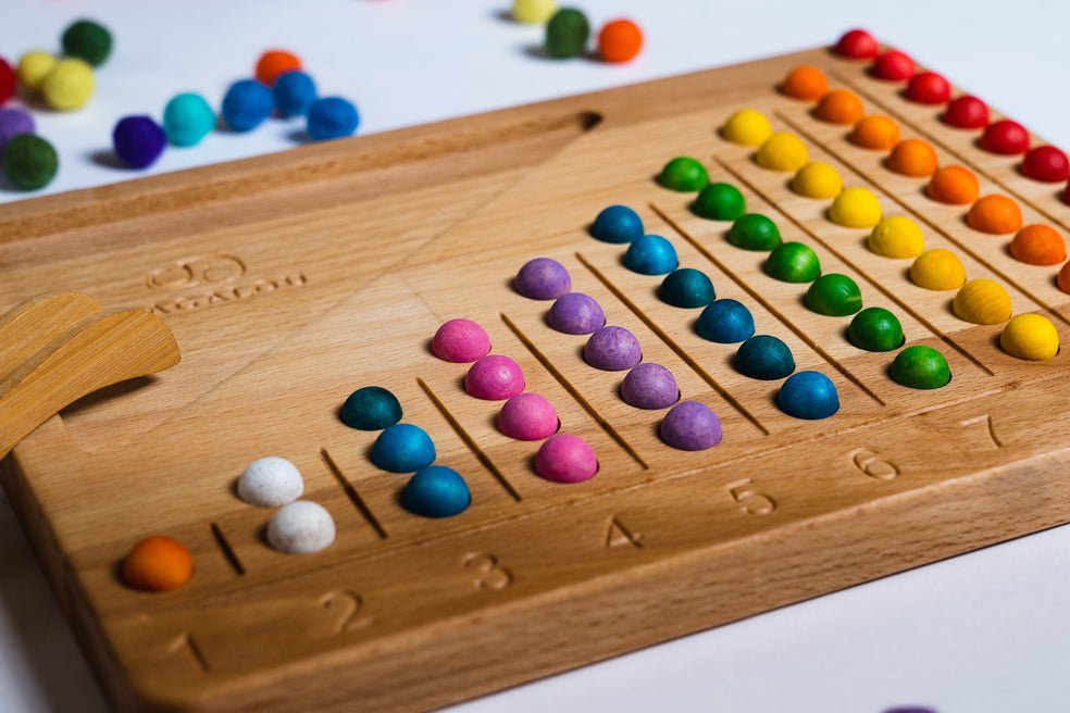 Pagalou - 1 To 10 Counting Board With Wooden Balls - Playlaan