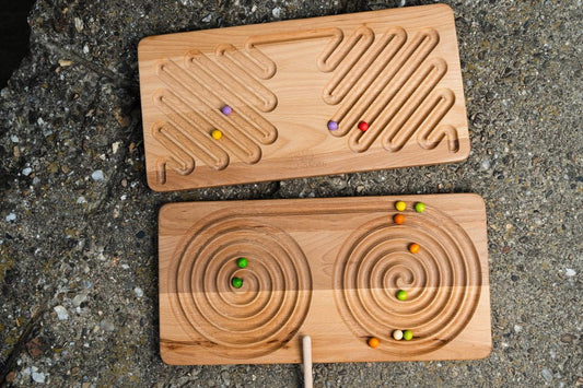 Pagalou - Double Sided, Interhemispheric Wooden Spiral And Maze Tracing And Prewriting Board - Playlaan