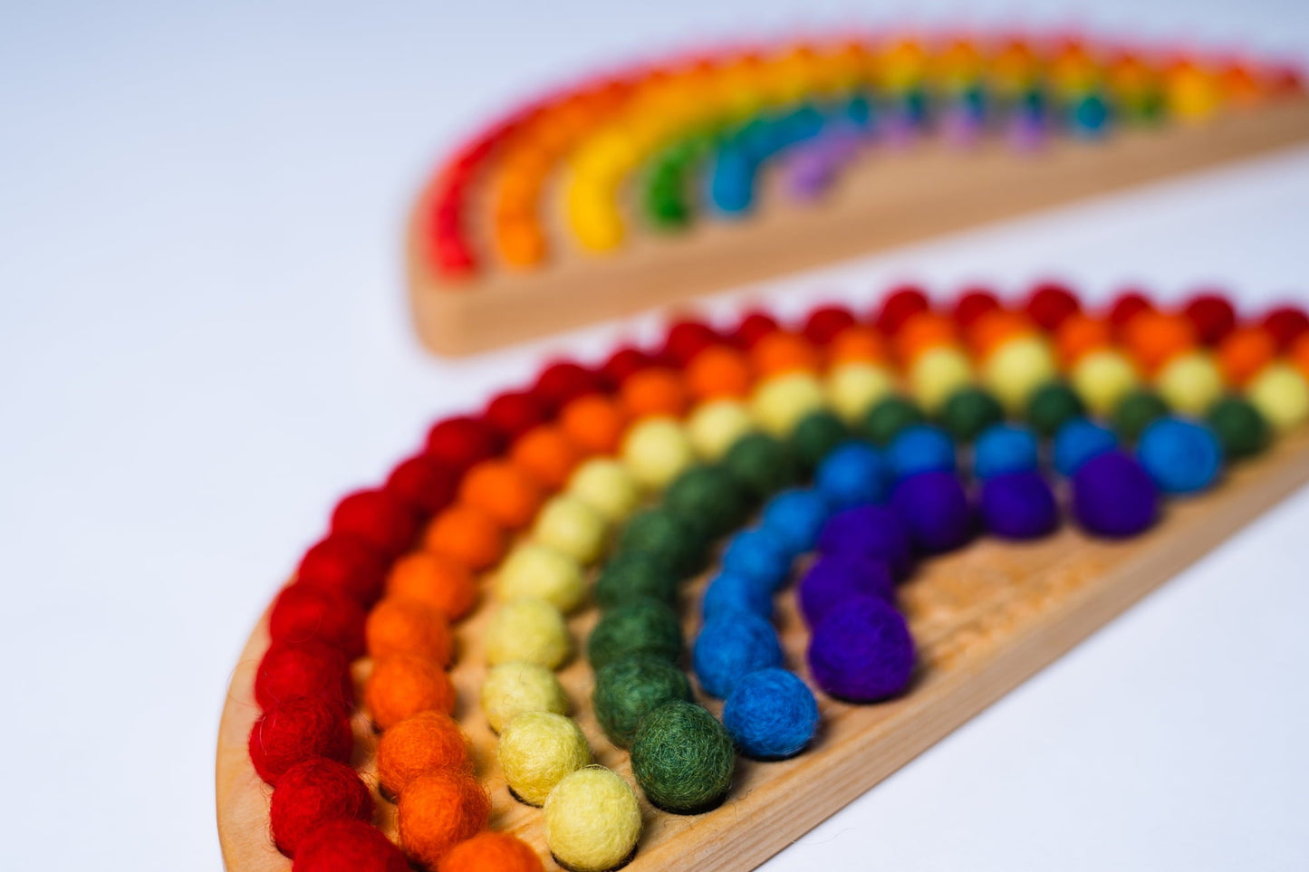 Pagalou - Small Montessori Rainbow With Wool Felt Balls - Playlaan