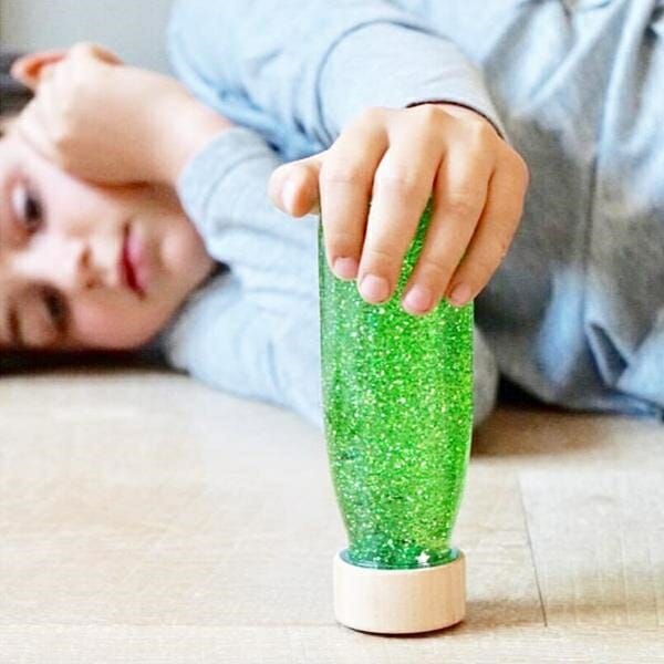 Petit Boum - Sensorische fles Float Groen - Playlaan