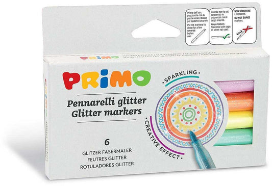 Primo - Viltstiften Glitter set van 6 - Playlaan