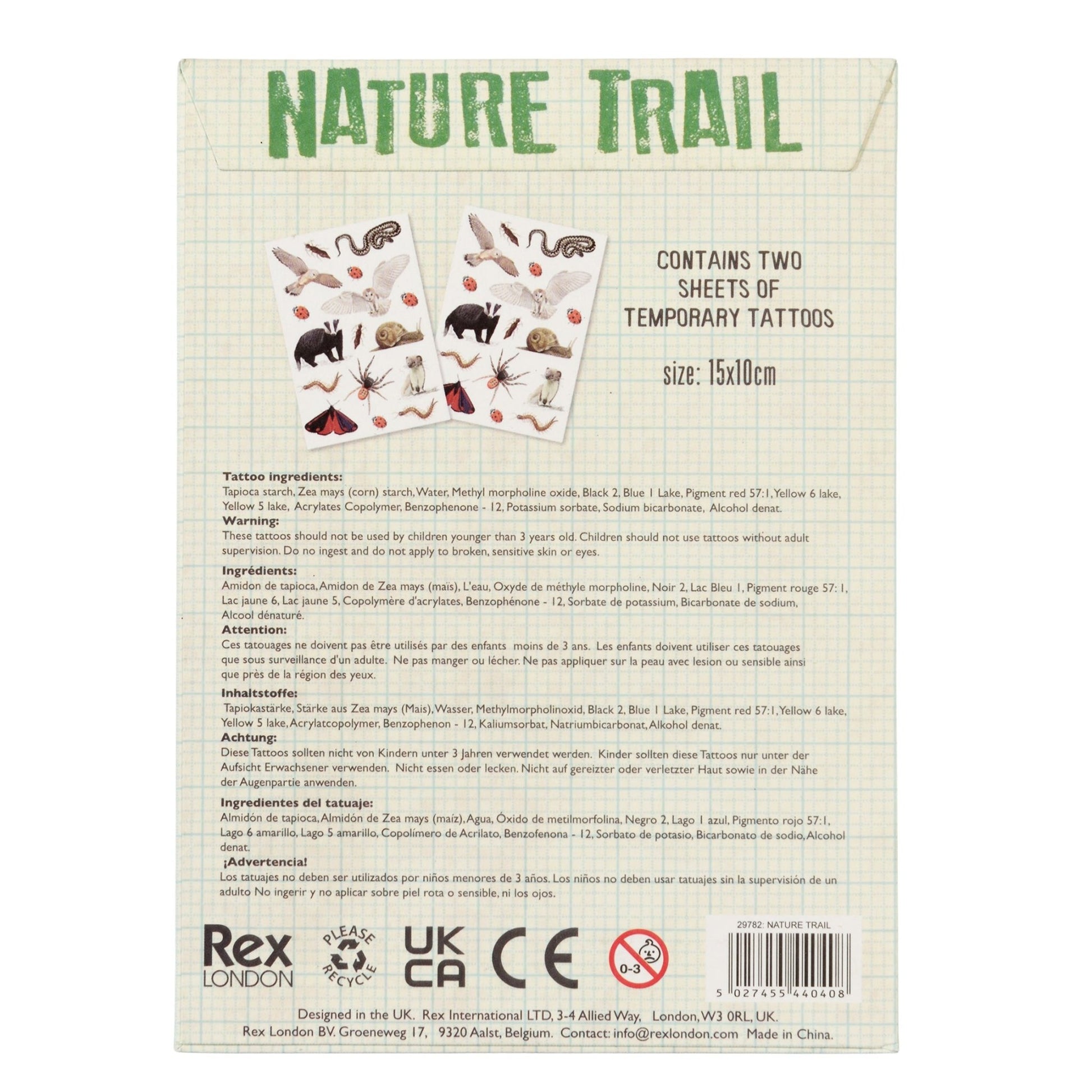 Rex London - Temporary Tattoos - Nature Trail - Playlaan