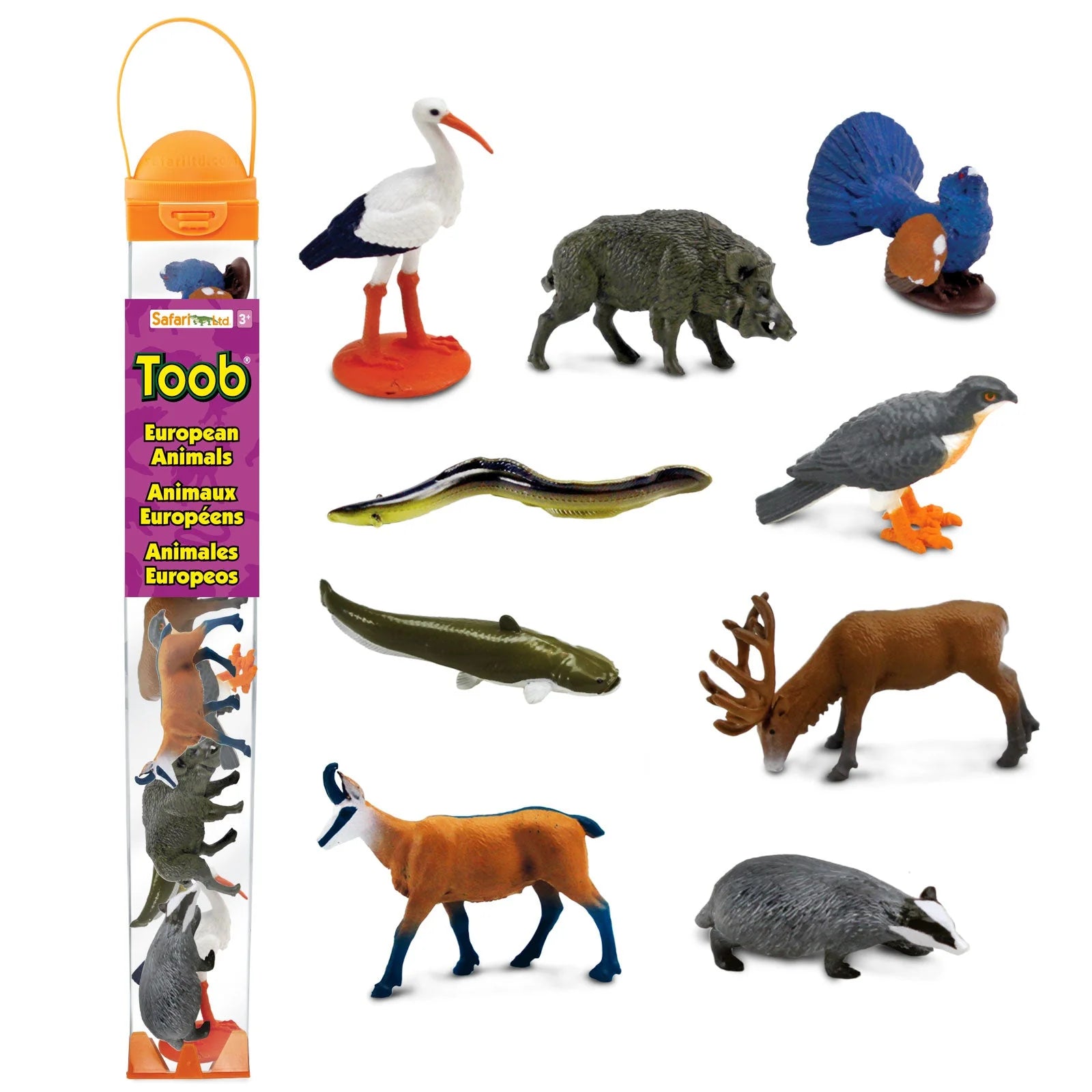 Safari Ltd - Speelfiguren Europese Dieren TOOB® - Set van 9 stuks - Playlaan