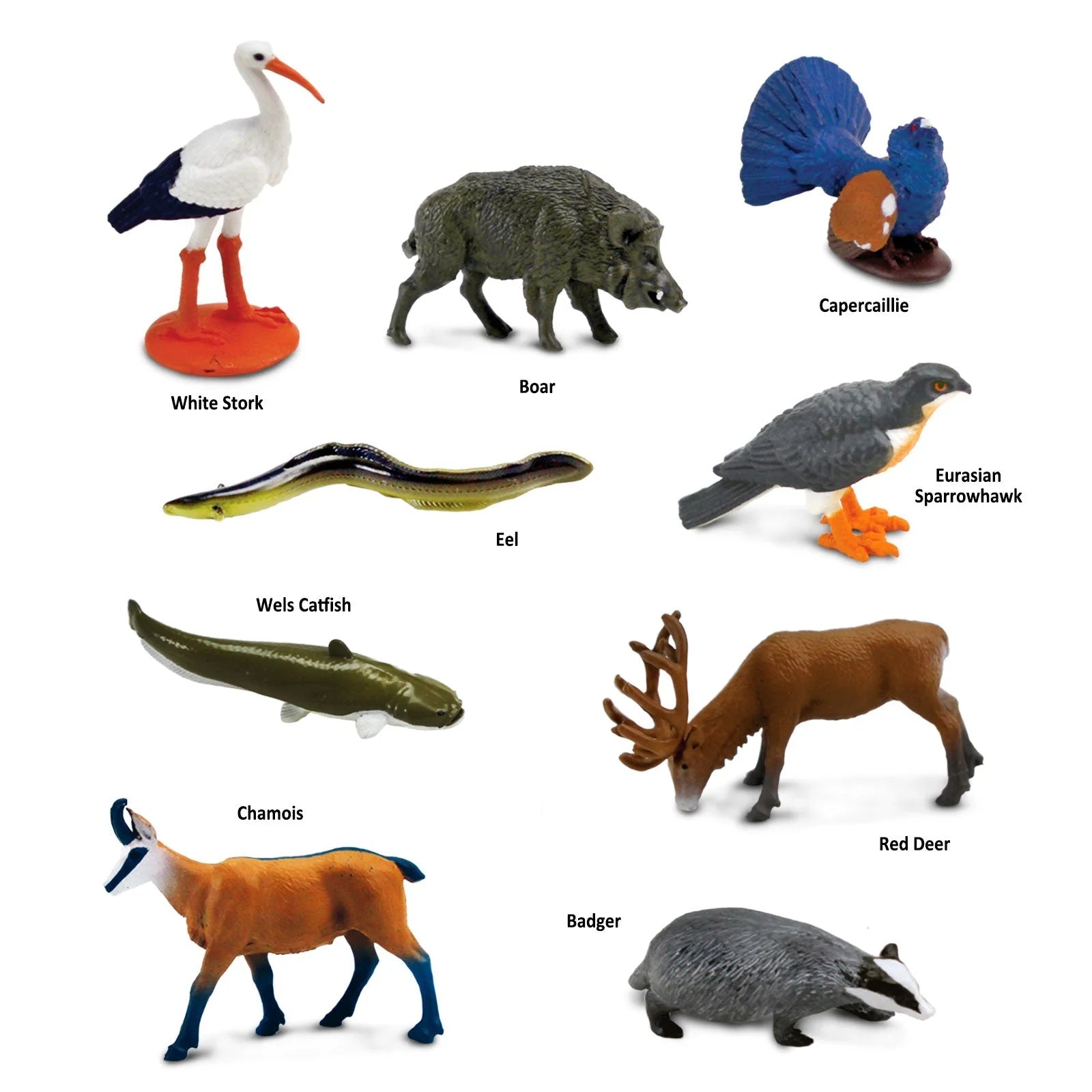 Safari Ltd - Speelfiguren Europese Dieren TOOB® - Set van 9 stuks - Playlaan