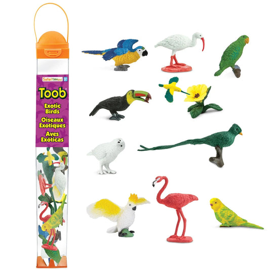 Safari Ltd - Speelfiguren Exotische Vogels TOOB® - Set van 11 stuks - Playlaan