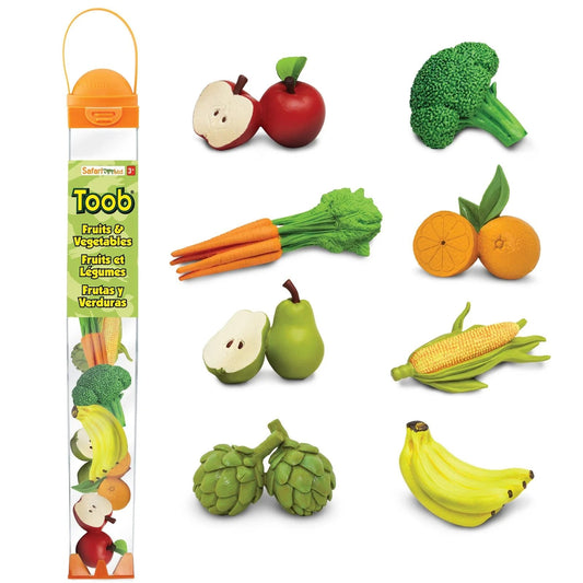 Safari Ltd - Speelfiguren Fruiten & Groenten TOOB® - Set van 8 stuks - Playlaan