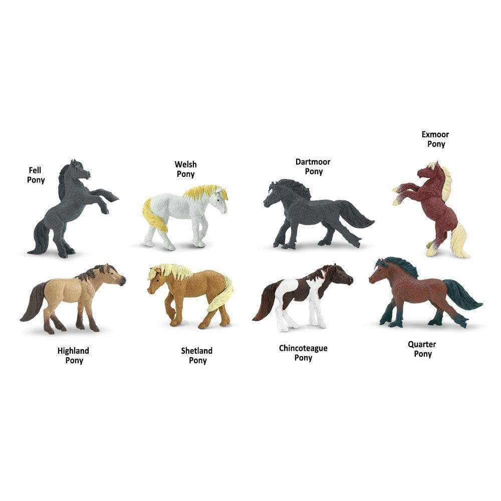 Safari Ltd - Speelfiguren Pony’s TOOB® - Set van 8 stuks - Playlaan