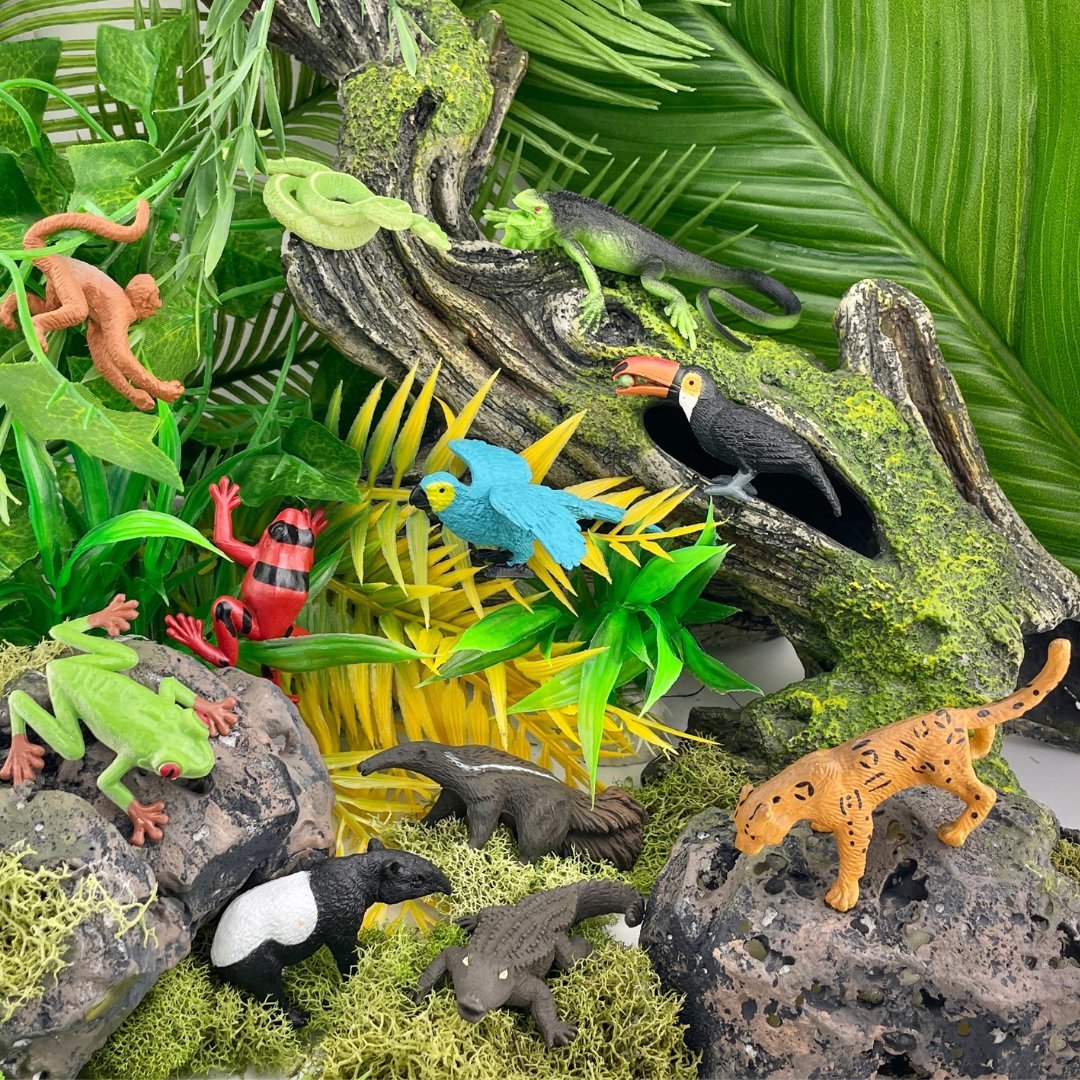 Safari Ltd - Speelfiguren Regenwoud TOOB®- Set van 11 stuks - Playlaan